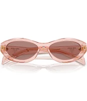 Prada Women's PR 26ZS 55mm Transparent Rectangle Sunglasses