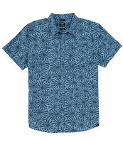 prAna Stimmersee Chalk High Tide Floral Short Sleeve Woven Shirt