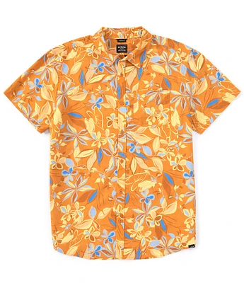 prAna Stimmersee Ochre Star Floral Short Sleeve Woven Shirt