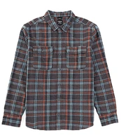 prAna Westbrook Dark Flannel Long Sleeve Recycled Materials Woven Shirt