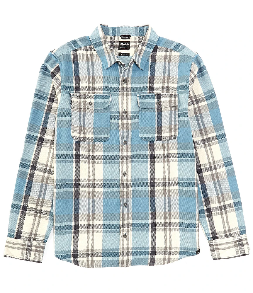 prAna Westbrook Light Flannel Long Sleeve Recycled Materials Woven Shirt