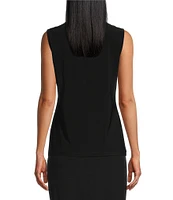 Preston & York Selena Crew Neck Sleeveless Knit Tank