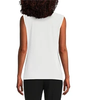 Preston & York Selena Crew Neck Sleeveless Knit Tank