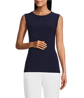 Preston & York Selena Crew Neck Sleeveless Knit Tank