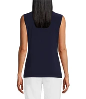 Preston & York Selena Crew Neck Sleeveless Knit Tank