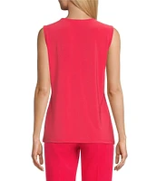 Preston & York Selena Crew Neck Sleeveless Knit Tank