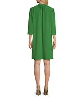 Preston & York 3/4 Sleeve Knee Length Shift Dress