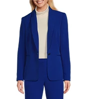 Preston & York Alyssa Notch Lapel Long Sleeve One Button Crepe Blazer