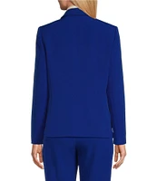 Preston & York Alyssa Notch Lapel Long Sleeve One Button Crepe Blazer