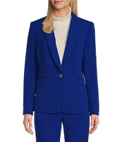 Preston & York Alyssa Notch Lapel Long Sleeve One Button Crepe Blazer