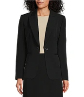 Preston & York Alyssa Notch Lapel Long Sleeve One Button Crepe Blazer