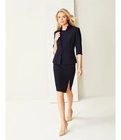 Preston & York Arianna Short Tulip Sleeve Crew Neck Knit Shirt