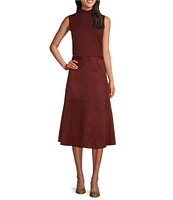 Preston & York Astrid Stretch Suede High Rise A-Line Midi Coordinating Skirt