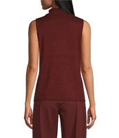 Preston & York Bailey Knit Turtleneck Sleeveless Sweater