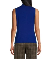 Preston & York Bailey Knit Turtleneck Sleeveless Sweater