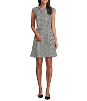 Preston & York Carmella Shift Gingham Cap Sleeve Dress