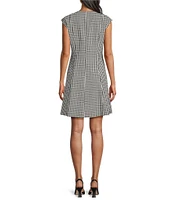 Preston & York Carmella Shift Gingham Cap Sleeve Dress