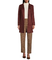 Preston & York Corey Check High Rise Pleated Ankle Coordinating Pants