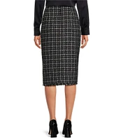 Preston & York Eileen Coordinating Metallic Herringbone Tweed Skirt