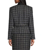 Preston & York Eileen Coordinating Metallic Herringbone Tweed Jacket