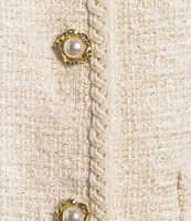 Preston & York Gail Tweed Round Neckline Long Sleeve Jacket