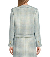 Preston & York Gerri Tweed Long Sleeve Button Front Coordinating Jacket