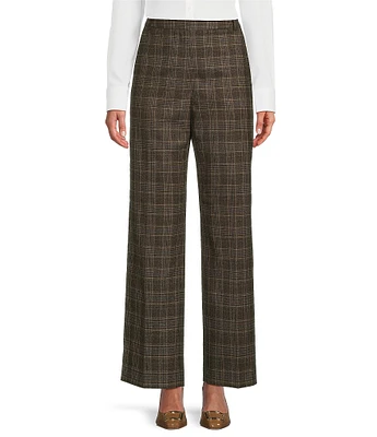 Preston & York Karla Glen Plaid High Rise Tapered Pleat Coordinating Pants