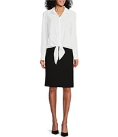 Preston & York Kelly Stretch Ponte Lined Pencil Skirt