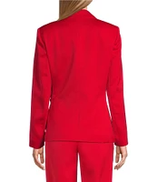 Preston & York Martha Notch Collar Satin Back Crepe Wrap Jacket