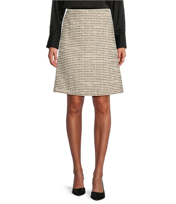 Preston & York Maude Tweed Mid Rise Above the Knee Coordinating A-Line Skirt