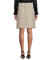 Preston & York Maude Tweed Mid Rise Above the Knee Coordinating A-Line Skirt