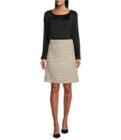 Preston & York Maude Tweed Mid Rise Above the Knee Coordinating A-Line Skirt