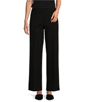 Preston & York Mia Ponte Mid Rise Pleated Front Tapered Point Long Pant