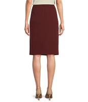 Preston & York Morgan Twill Crepe Side Slit Coordinating Pencil Skirt