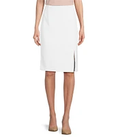 Preston & York Morgan Twill Crepe Side Slit Coordinating Pencil Skirt