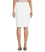 Preston & York Morgan Twill Crepe Side Slit Coordinating Pencil Skirt