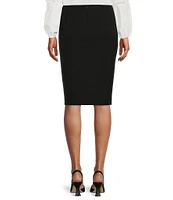 Preston & York Morgan Twill Crepe Side Slit Coordinating Pencil Skirt