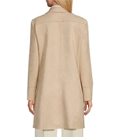 Preston & York Nathalia Faux Suede Open Front Long Sleeve Jacket