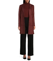 Preston & York Nathalia Faux Suede Open Front Long Sleeve Jacket