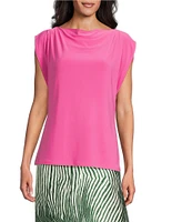 Preston & York Nora Flutter Sleeve Cowl Neck Top