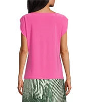 Preston & York Nora Flutter Sleeve Cowl Neck Top