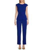 Preston & York Pamela Crepe Round Neckline Cap Sleeve Vest