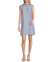 Preston & York Placket Button Sleeveless Collar Jenna Dress