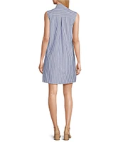 Preston & York Placket Button Sleeveless Collar Jenna Dress