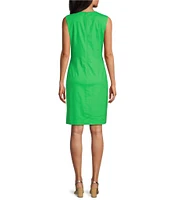 Preston & York Sherri Knee Length Sleeveless Linen Dress