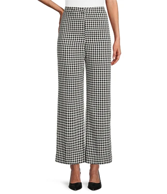 Preston & York Sonya Straight Leg Gingham Pants