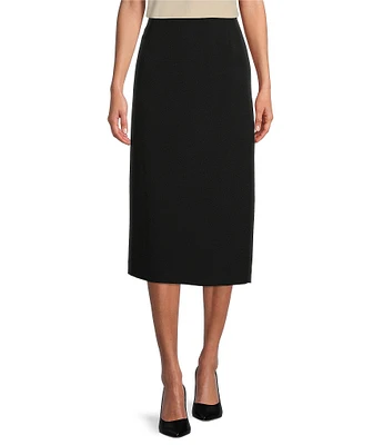 Preston & York Taylor Stretch Crepe Suiting Midi Pencil Skirt