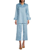 Preston & York Thea Stretch Taffeta Cropped Pants