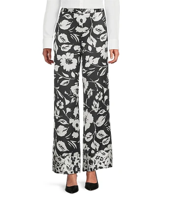 Preston & York Trudie Printed Satin Wide Leg Pants