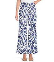 Preston & York Turner Stretch Twill Floral Straight Leg Ankle Coordinating Pants
